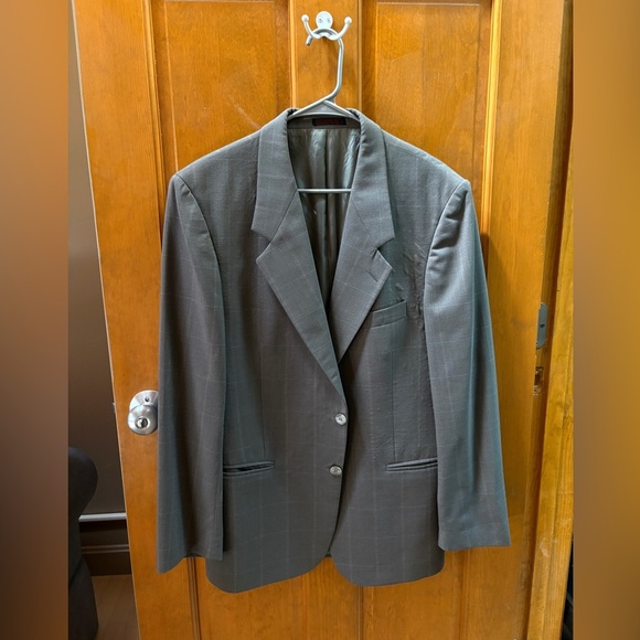 Jean-Paul Germain Mens Suit Jack Blazer Size 40R Gray Color 100% Pure Wool - Picture 1 of 16